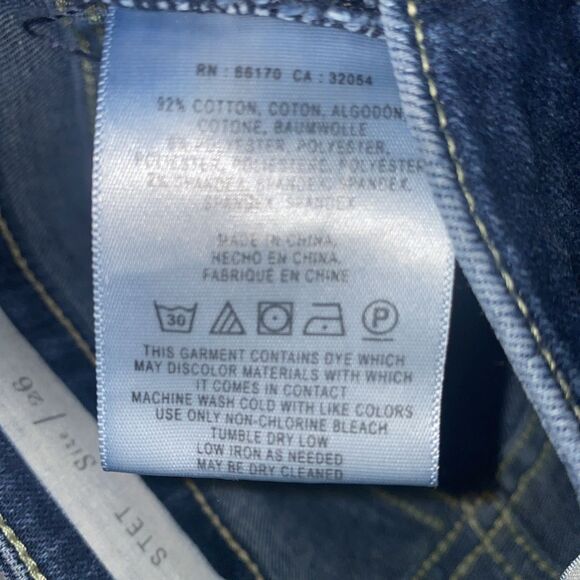 Pilcro and the Letterpress Jeans Womens 26 Blue Stet Split Ankle Stretch - Picture 5 of 7